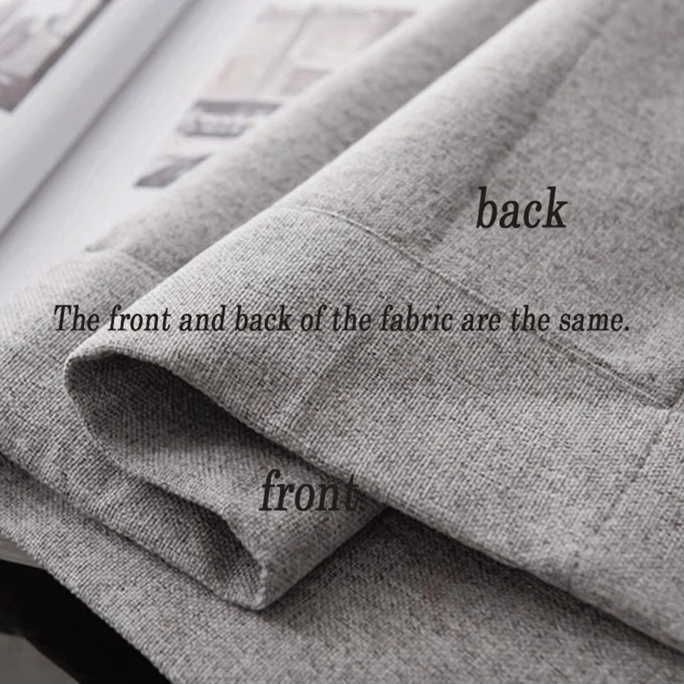 Linen Look Room Darkening Curtain for Bedroom & Living Room | Neutral Modern Window Drape | Sold Per Panel in Grey Coffee or Beige, 12 Sizes