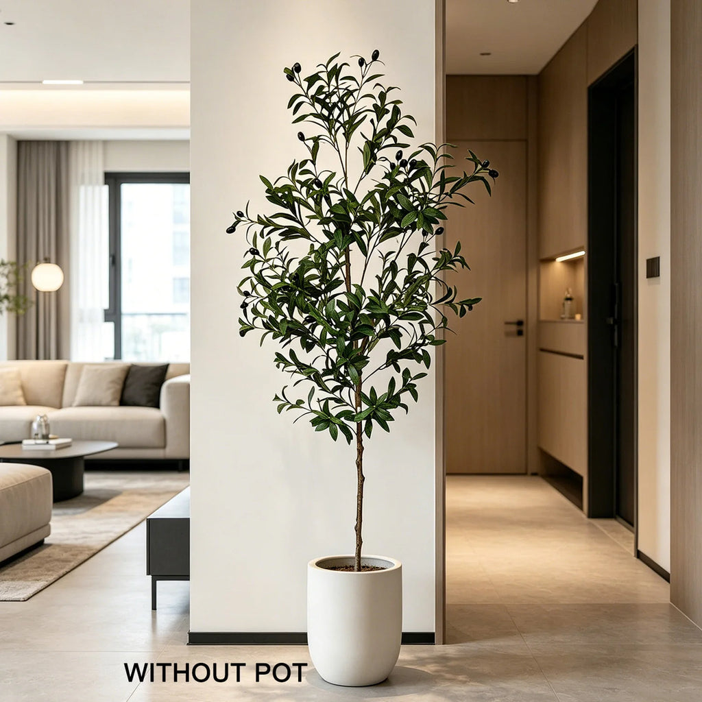 Artificial Olive Tree for Living Room, Balcony & Patio | 120–180cm Faux Indoor Outdoor Plant | Realistic Fake Tree for Home & Garden Decor