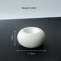 White Ceramic Candlestick Holder for Living Room & Wedding Tables | Nordic Handmade Candle Holder Ornament | Modern Minimalist Decor, 6 Styles