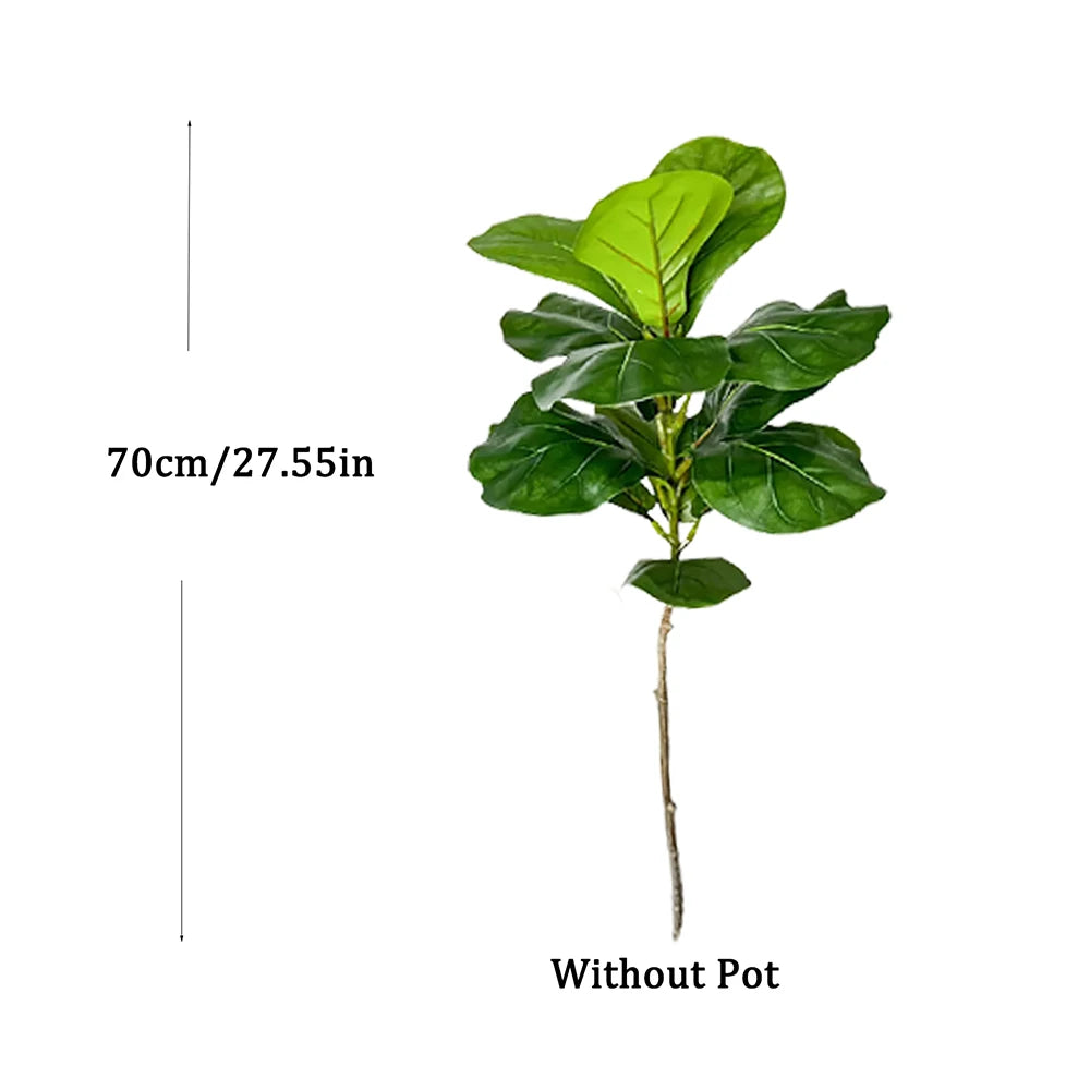 Artificial Ficus Tree for Living Room, Office & Patio | Realistic Faux Rubber Plant | Indoor Outdoor Artificial Plants, 70cm to 140cm