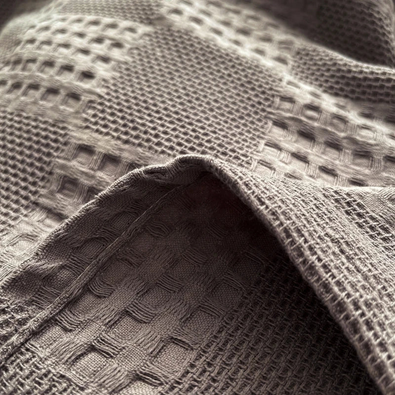 100% Cotton Waffle Throw Blanket for Bed & Sofa | Breathable Lightweight Blanket | Minimalist Bedroom Decor | 4 Sizes