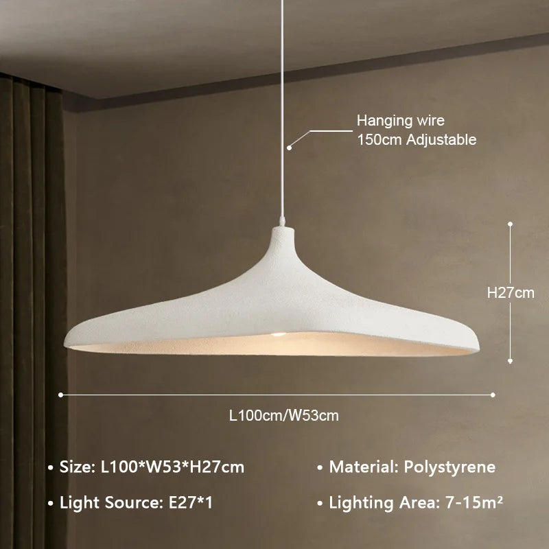 Wabi-Sabi Pendant Light for Dining Room, Living Room & Bedroom | Japanese-Style Hanging Ceiling Lamp | Statement Chandelier, 80cm or 100cm