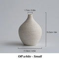 Narrow-Neck Ceramic Vase for Living Room, Office & Desktop | Nordic Minimalist Bud Vase | Modern Home Decor Gift in Beige or Grey, S or L