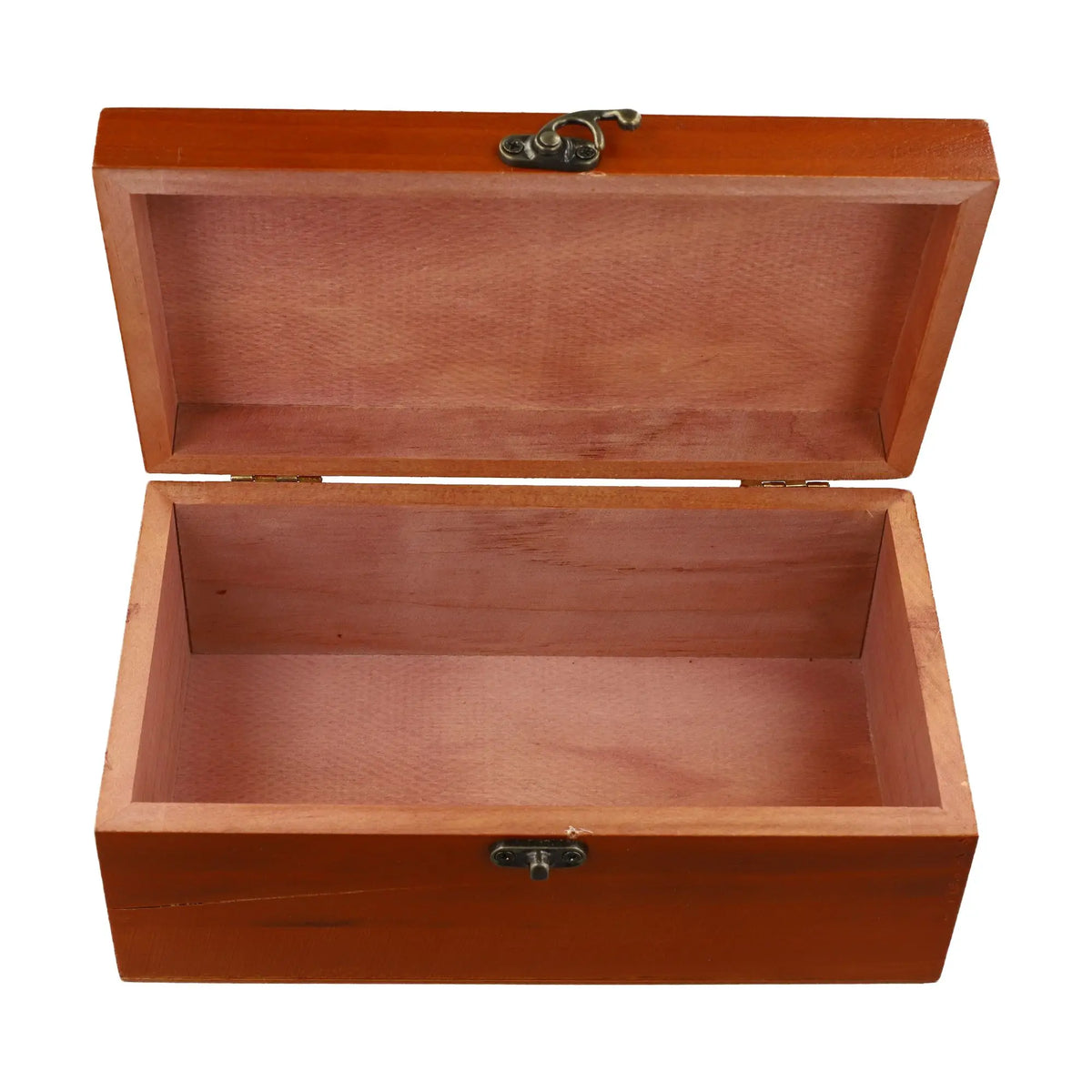Wooden Storage Box with Lock & Hinged Lid for Home Office & Bedroom | Retro Keepsake Box | Decorative Valuables Case in S, M, L