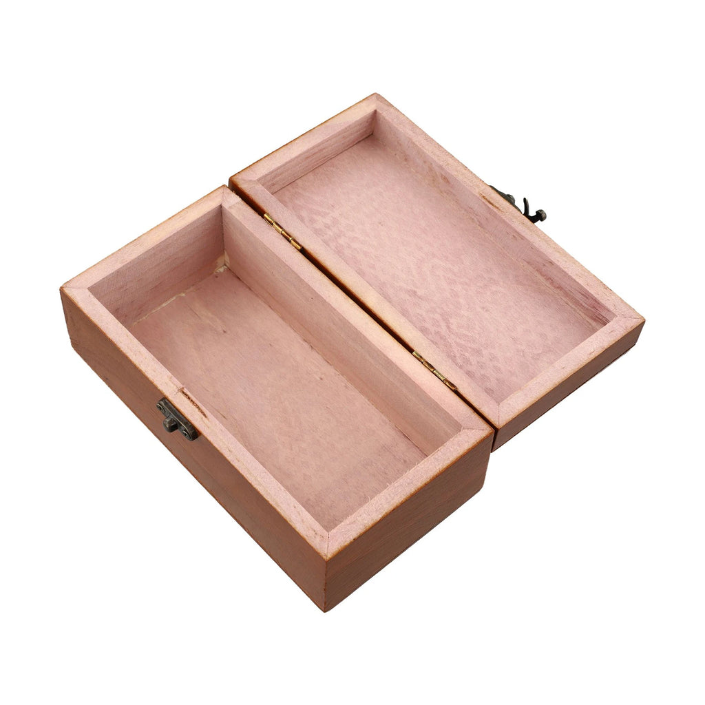 Wooden Storage Box with Lock & Hinged Lid for Home Office & Bedroom | Retro Keepsake Box | Decorative Valuables Case in S, M, L