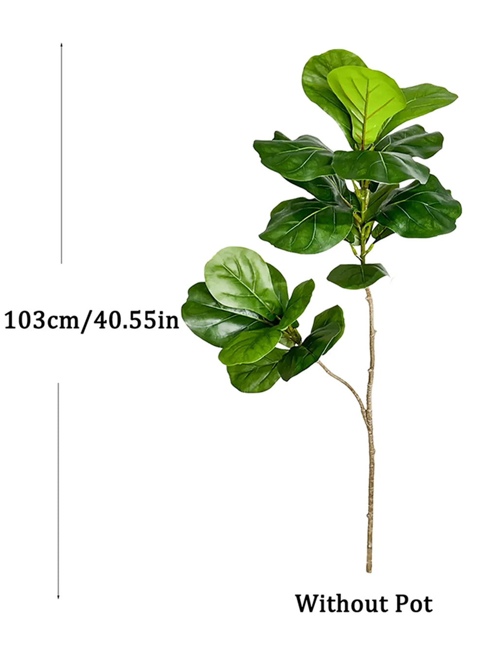 Artificial Ficus Tree for Living Room, Office & Patio | Realistic Faux Rubber Plant | Indoor Outdoor Artificial Plants, 70cm to 140cm