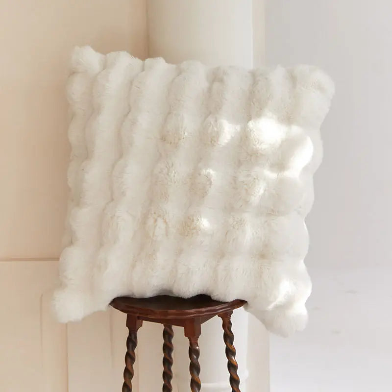 Faux Fur Bubble Throw Blanket for Bed & Sofa | Ultra-Soft Plush 3D Texture | Cozy Winter Bedroom Decor | 5 Sizes, 5 Colours