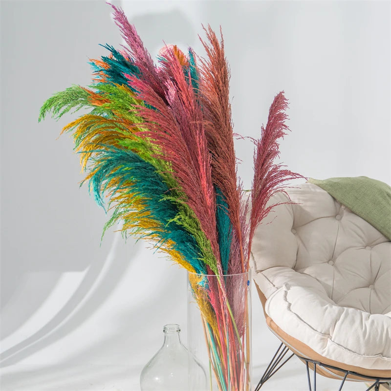 Dried Pampas Grass Bouquet for Vases, Living Room & Wedding Decor | Natural Fluffy Boho Dried Flowers | Mixed Bouquets in 30+ Styles, 45 to 50cm