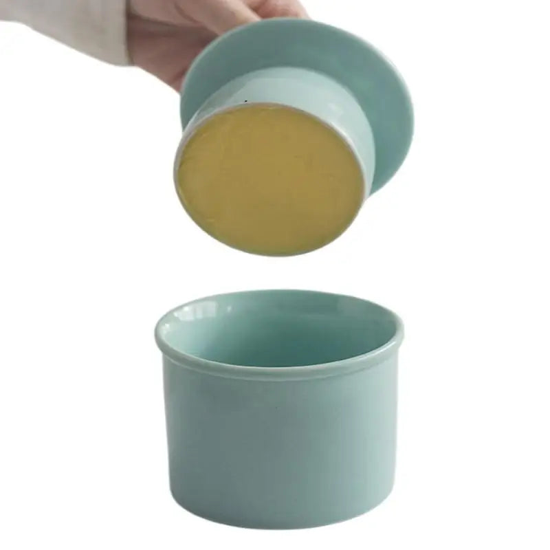 Ceramic Butter Dish with Lid for Kitchen & Dining Table | Round Butter Keeper & Cheese Holder | Minimalist Ceramic Tableware, 2 Styles