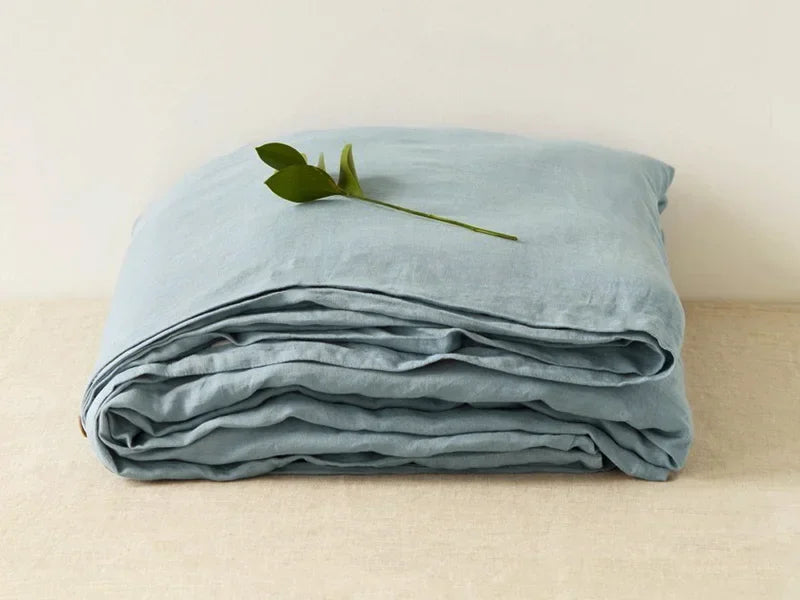 Stone Washed Linen Flat Sheet for Bed | 100% French Linen Bedding for Hot Sleepers | Breathable Neutral Bedroom Decor | 6 Sizes, 8 Colours