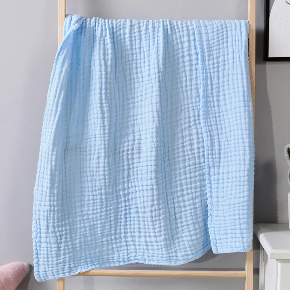6-Layer Cotton Muslin Throw Blanket for Bed & Sofa | Lightweight Breathable Bedspread | Cozy Bedroom Decor | 3 Sizes, 9 Colours