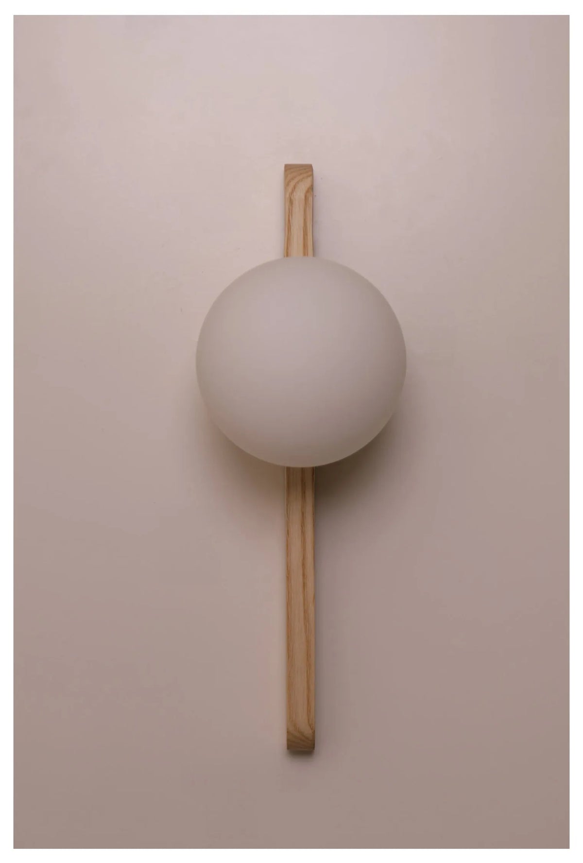 Glass Globe Wall Sconce for Living Room, Bedroom & Hallway | Wabi-Sabi Walnut Wood Wall Light | Moonlight Globe in 3 Finishes & 3 Colour Temperatures