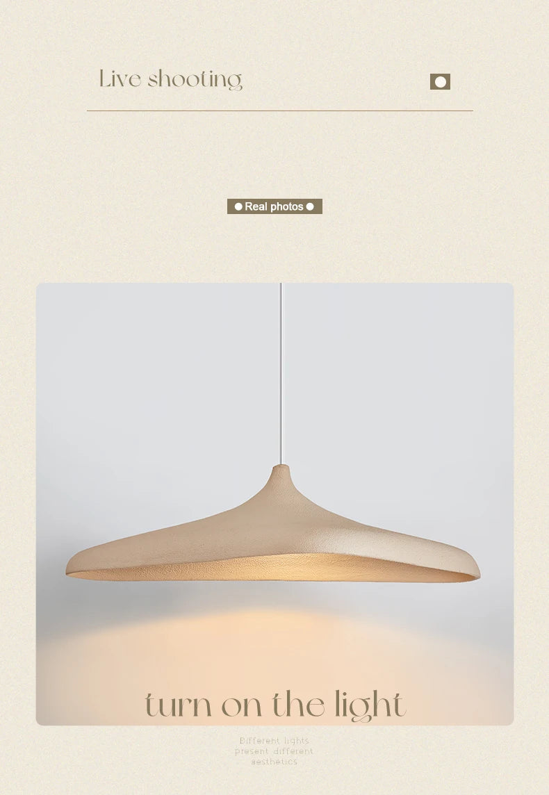 Wabi-Sabi Pendant Light for Dining Room, Living Room & Bedroom | Japanese-Style Hanging Ceiling Lamp | Statement Chandelier, 80cm or 100cm