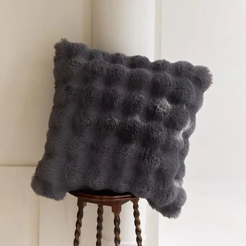 Faux Fur Bubble Throw Blanket for Bed & Sofa | Ultra-Soft Plush 3D Texture | Cozy Winter Bedroom Decor | 5 Sizes, 5 Colours