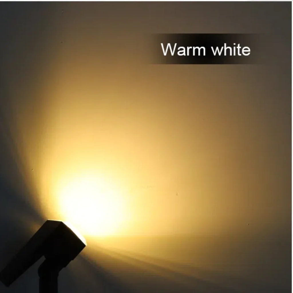 Solar Floodlight 1200mAh | Waterproof LED Solar Spotlight for Garden, Lawn, Pathway, Driveway & Shed, Warm or Cold White