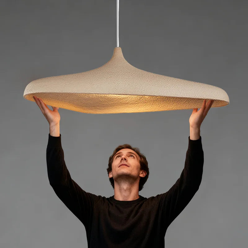 Wabi-Sabi Pendant Light for Dining Room, Living Room & Bedroom | Japanese-Style Hanging Ceiling Lamp | Statement Chandelier, 80cm or 100cm