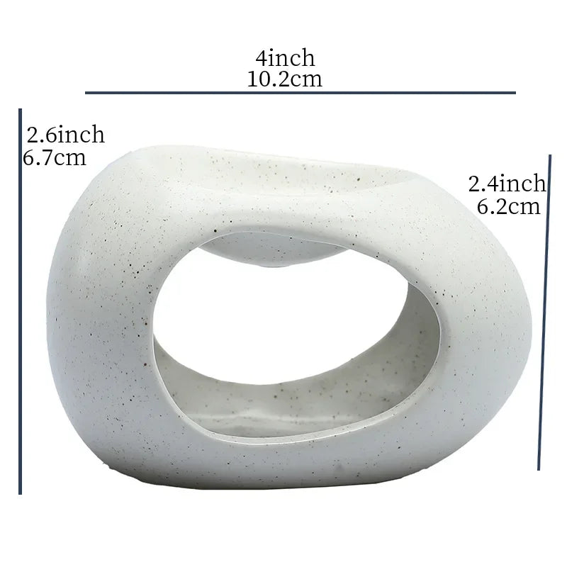 Ceramic Candle Holder & Essential Oil Burner for Living Room & Bedroom | Nordic Minimalist Aroma Diffuser | Calming Home Decor, 3 Styles