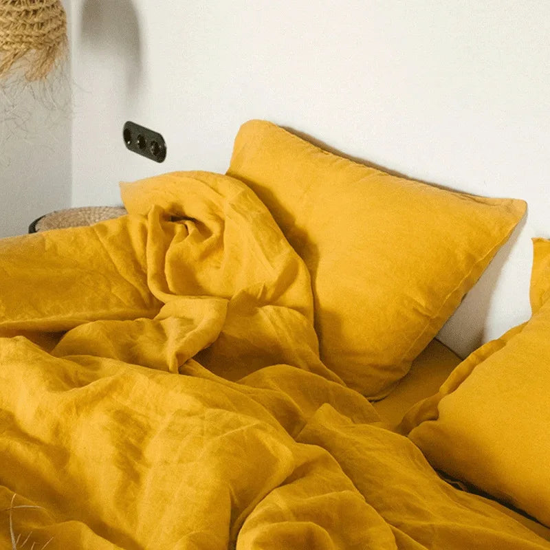 Pure Linen Pillowcases Set of 2 for Bed | 48x74cm Envelope Closure | Natural Neutral Bedroom Decor | Breathable Bedding in 14 Colours