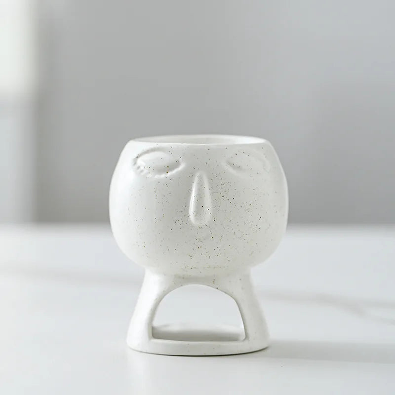 Ceramic Candle Holder & Essential Oil Burner for Living Room & Bedroom | Nordic Minimalist Aroma Diffuser | Calming Home Decor, 3 Styles
