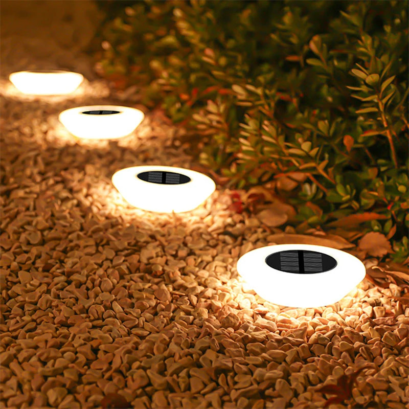 Solar Ground Lights 14 LED | Waterproof Outdoor Landscape & Lawn Lights for Garden Pathway, Yard, Deck & Camping, 1 or 4 Pack
