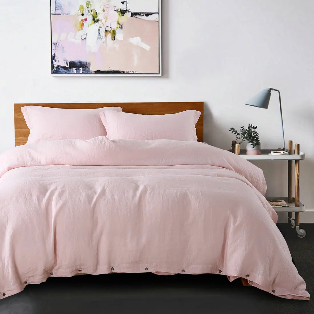 French Linen Duvet Cover for Bedroom | 100% Natural Linen Quilt Cover | Breathable Minimalist Bedroom Decor | 5 Sizes, 10 Colours