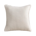 Reversible Chenille Throw Pillow Cover with Border for Sofa & Bed | Farmhouse Bedroom Decor | Neutral Brown Textured Cushion Cover