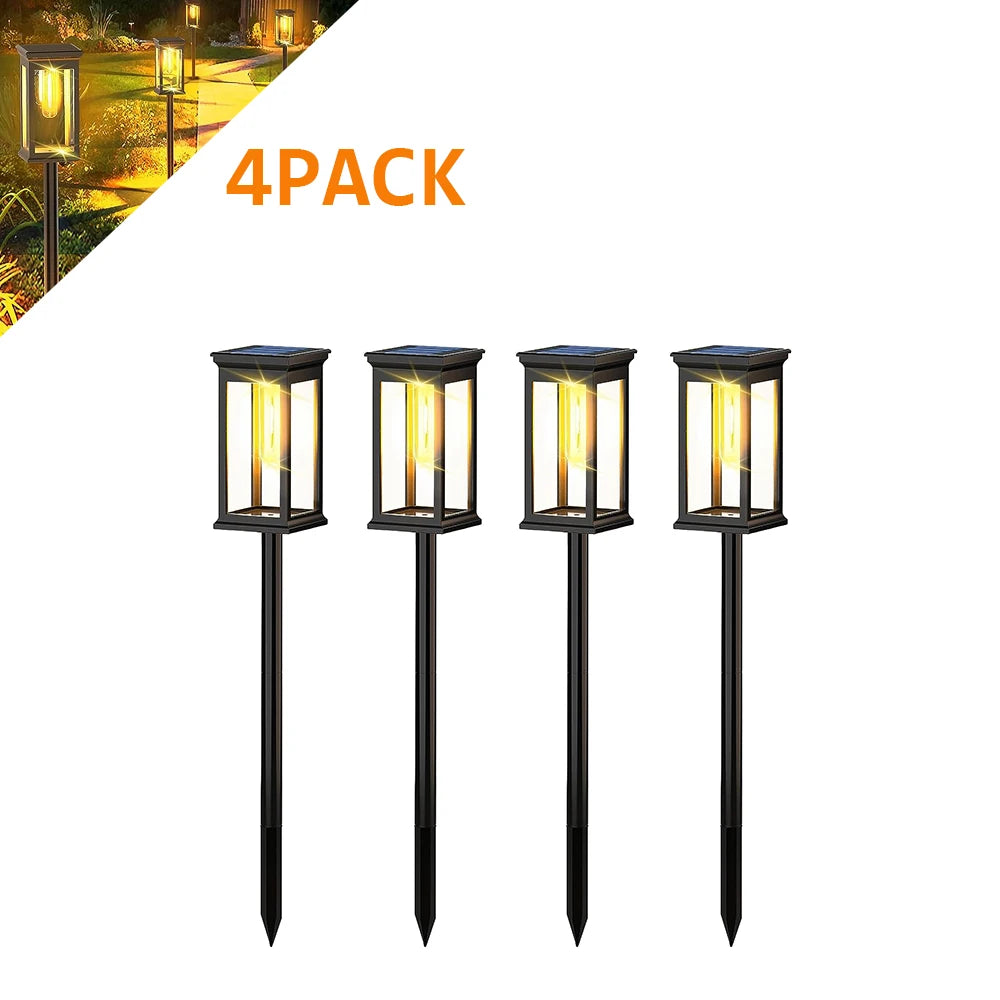 Solar Pathway Lights | Solar Powered Outdoor Garden Lights for Walkway, Yard, Backyard, Lawn & Landscape Lighting, 1/2/4 Pack