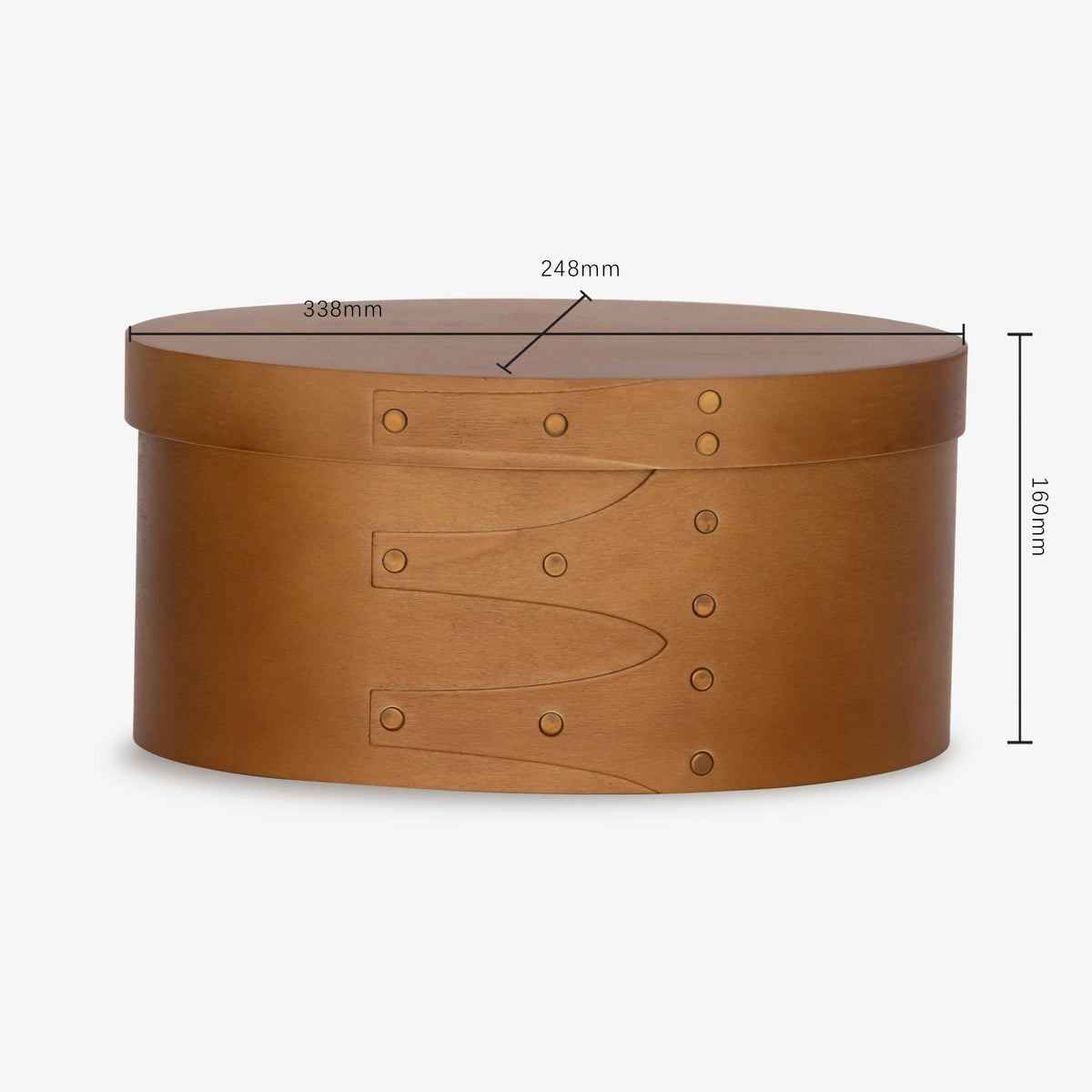 Oval Wooden Storage Box with Lid for Bedroom & Dresser | Vintage French-Style Keepsake & Jewellery Box | Decorative Organiser, 3 Sizes, 3 Colours