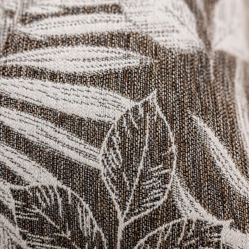 Reversible Chenille Throw Pillow Cover with Border for Sofa & Bed | Farmhouse Bedroom Decor | Neutral Brown Textured Cushion Cover