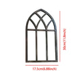 Arched Windowpane Wall Mirror for Entryway, Bathroom & Bedroom | Minimalist Wood Frame Arch Mirror | Lightweight Acrylic Mirror, 2 Styles