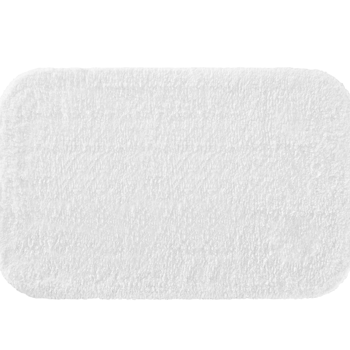 Cotton Bath Mat for Bathroom & Shower | Thick Plush Hotel Style Bath Rug | Absorbent Anti Slip Floor Mat in White, 40x60cm