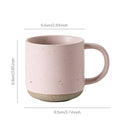 Speckled Ceramic Coffee Mug for Espresso, Cappuccino & Tea | 150ml Frosted Cup with Handle & Unglazed Base | Minimalist Tableware in 4 Colours