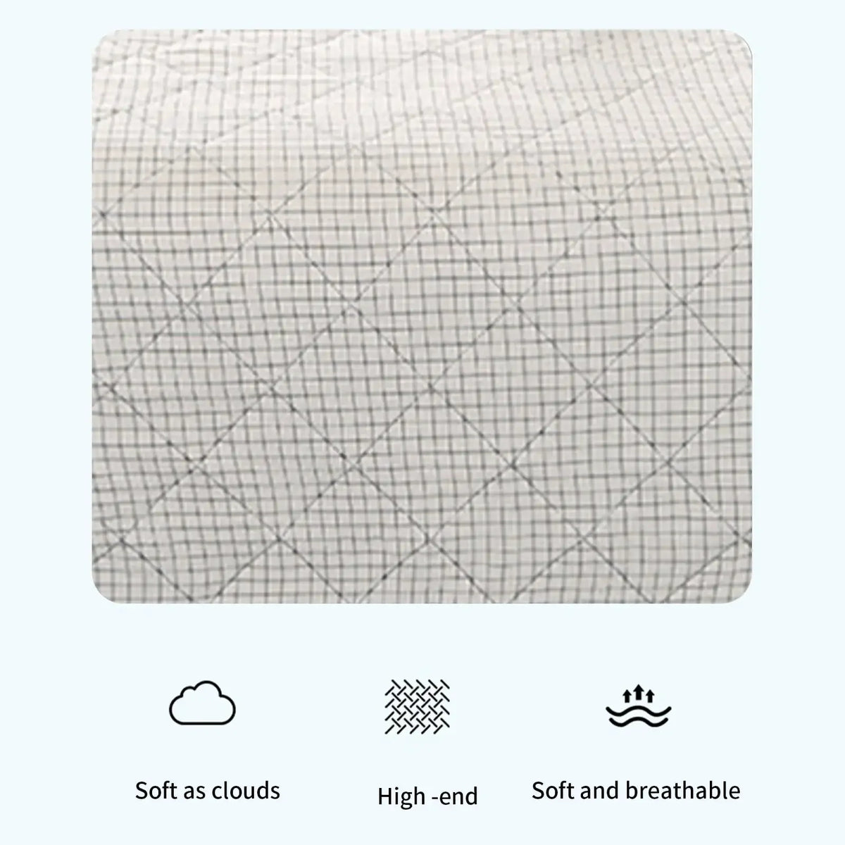 Lightweight Plaid Quilt for Bed & Sofa | Soft Washed Summer Comforter & Bedspread | Cozy Bedroom Decor in 5 Colours, 150x200 to 200x230cm