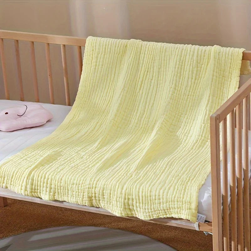 6-Layer Cotton Muslin Throw Blanket for Bed & Sofa | Lightweight Breathable Bedspread | Cozy Bedroom Decor | 3 Sizes, 9 Colours