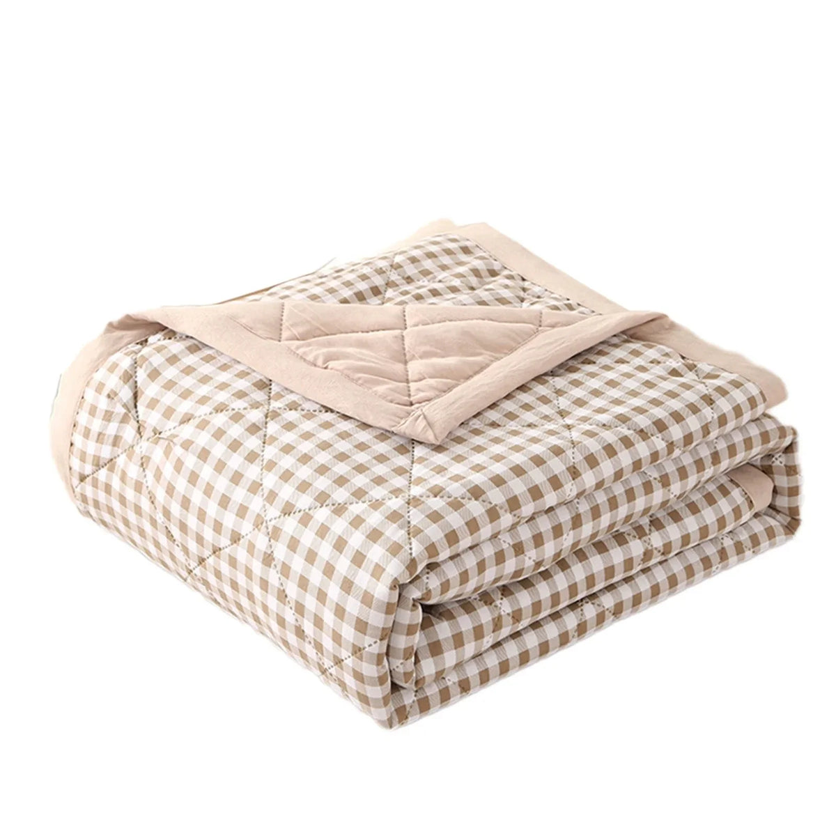 Lightweight Plaid Quilt for Bed & Sofa | Soft Washed Summer Comforter & Bedspread | Cozy Bedroom Decor in 5 Colours, 150x200 to 200x230cm