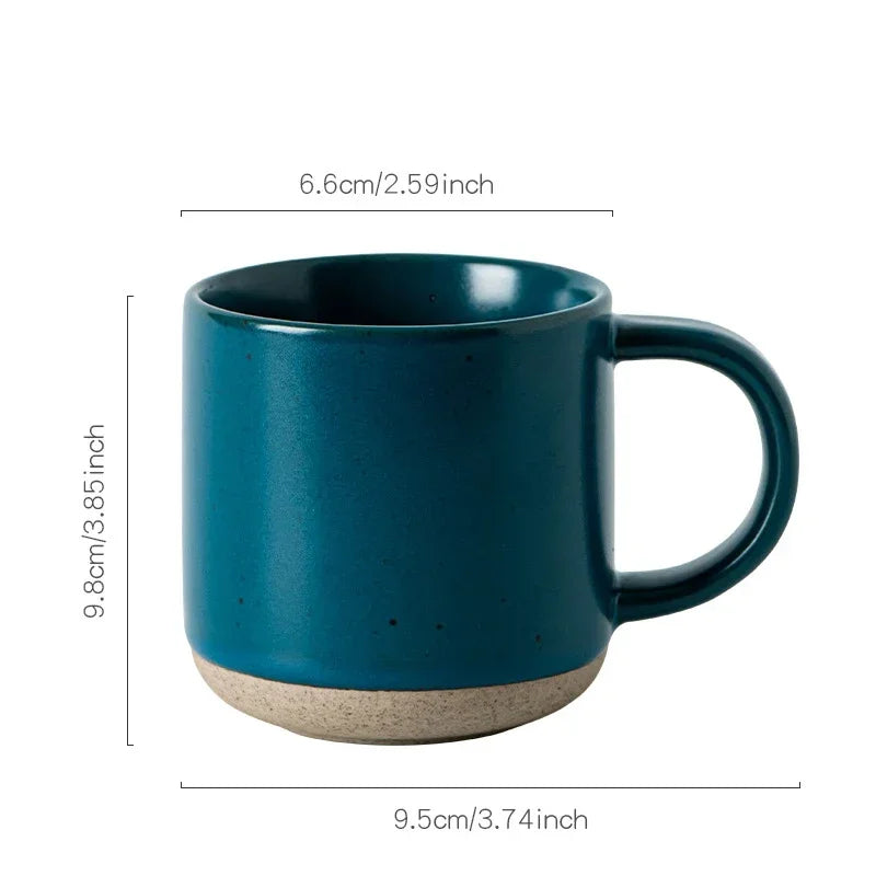 Speckled Ceramic Coffee Mug for Espresso, Cappuccino & Tea | 150ml Frosted Cup with Handle & Unglazed Base | Minimalist Tableware in 4 Colours