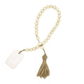 Wood Bead Garland with Jute Tassels for Shelves, Vases & Wall Hanging | Farmhouse Boho Decor | Handmade Natural Wood Beads in 8 Styles