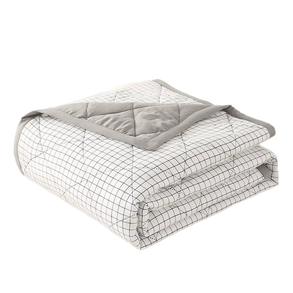 Lightweight Plaid Quilt for Bed & Sofa | Soft Washed Summer Comforter & Bedspread | Cozy Bedroom Decor in 5 Colours, 150x200 to 200x230cm