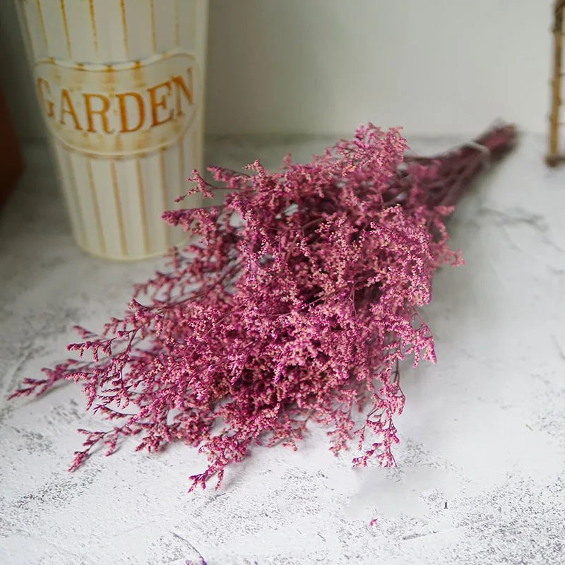 Dried Limonium Bouquet | Natural Preserved Statice Flowers for Wedding Decor, Boho Home & Table Decoration, 60g–100g in 8 Colours