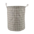 Foldable Laundry Hamper for Bedroom, Bathroom & Nursery | Large Cotton Linen Laundry Basket | Water Resistant Clothes & Toy Storage in 3 Colours