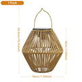 Solar Rattan Lantern for Garden, Patio & Porch | Waterproof Hanging Boho Solar Light | Automatic Outdoor Decorative Lighting, 2 Styles