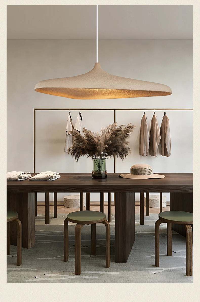 Wabi-Sabi Pendant Light for Dining Room, Living Room & Bedroom | Japanese-Style Hanging Ceiling Lamp | Statement Chandelier, 80cm or 100cm
