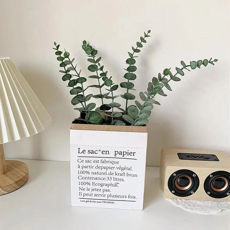 Artificial Eucalyptus Stems for Vases, Garlands & Centrepieces | 20 Faux Eucalyptus Branches | Wedding & Christmas Decor, Dark or Grey Green