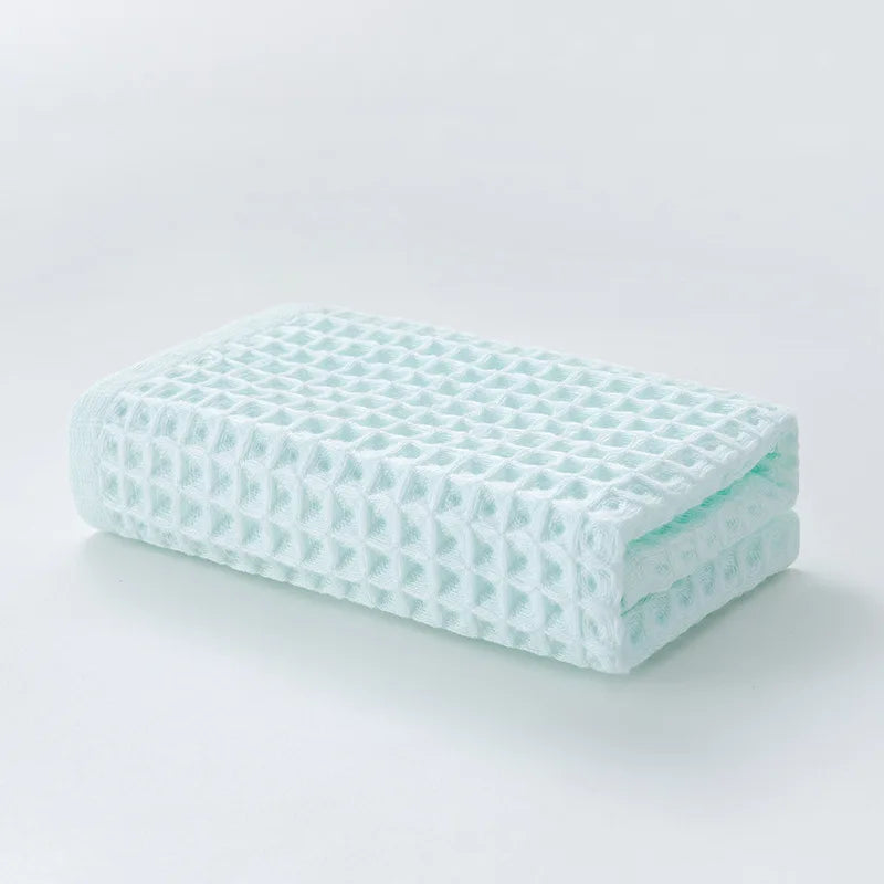 Waffle Weave Cotton Bath Towel for Bathroom & Spa | Quick Dry Absorbent Large Towel 70x140cm | Minimalist Bathroom Decor in 6 Colours