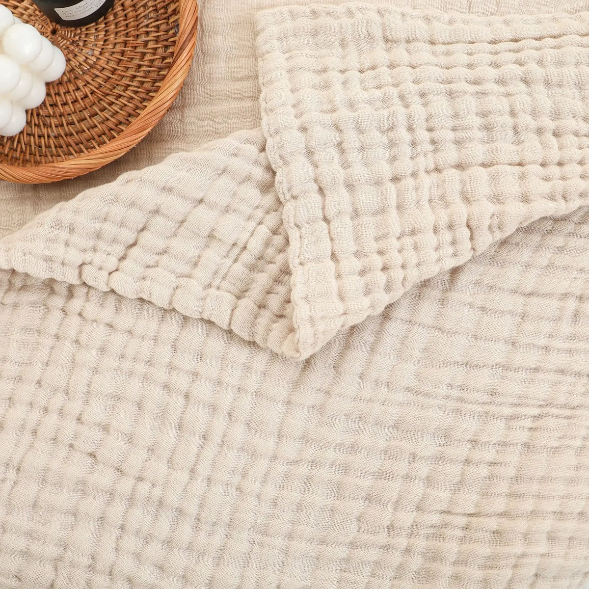 6-Layer Cotton Muslin Throw Blanket for Bed & Sofa | Lightweight Breathable Bedspread | Cozy Bedroom Decor | 3 Sizes, 9 Colours