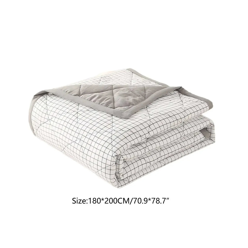 Lightweight Plaid Quilt for Bed & Sofa | Soft Washed Summer Comforter & Bedspread | Cozy Bedroom Decor in 5 Colours, 150x200 to 200x230cm