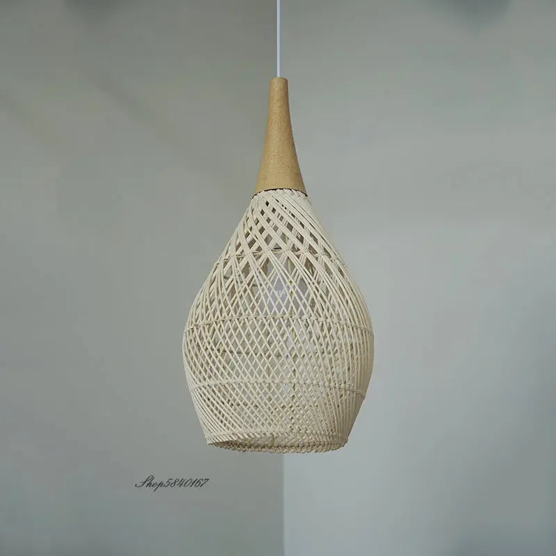 Southeast Asian Rattan Pendant Light | Large Hand-Woven Wicker Ceiling Light Fixture for Dining Room, Restaurant & Loft, 40–80cm
