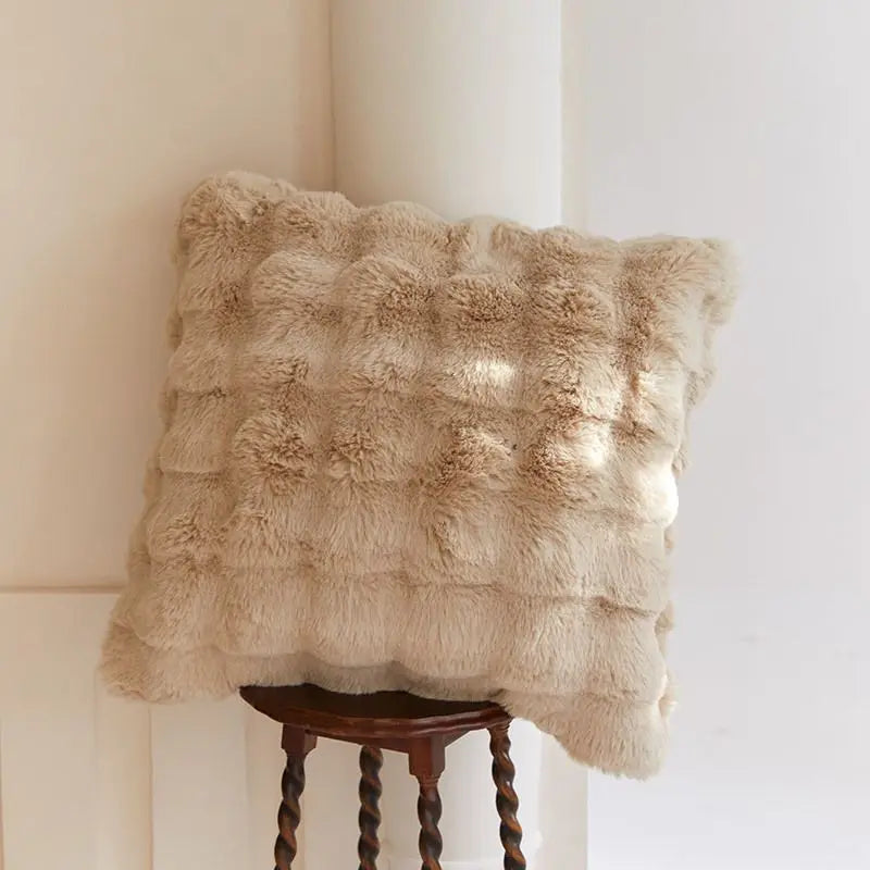 Faux Fur Bubble Throw Blanket for Bed & Sofa | Ultra-Soft Plush 3D Texture | Cozy Winter Bedroom Decor | 5 Sizes, 5 Colours