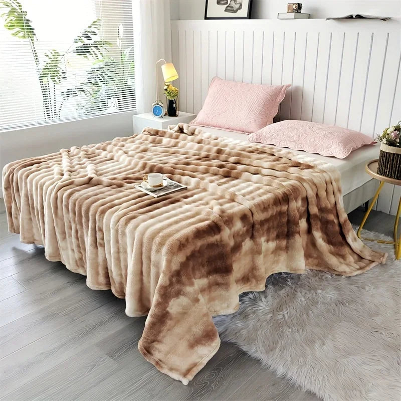 Faux Rabbit Fur Throw Blanket for Bed & Sofa | Plush Cozy Bedroom Decor | Anti-Pilling Soft Blanket | 6 Sizes, 70x100cm to 200x230cm