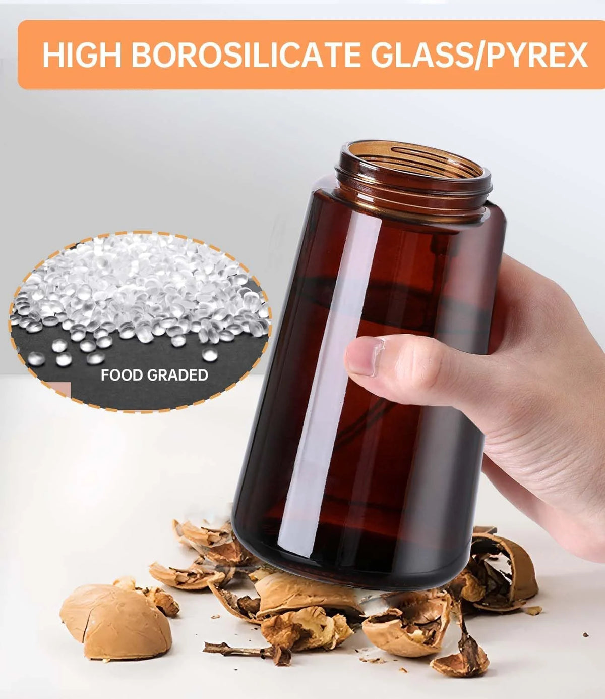 Glass Olive Oil Sprayer & Dispenser for Cooking & Air Fryer | 2 in 1 Pour & Spray Oil Bottle 470ml | Leakproof Kitchen Essential in 3 Colours